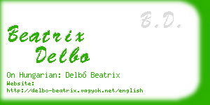 beatrix delbo business card